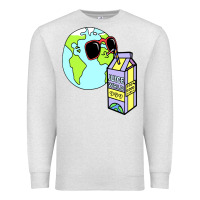 Oatmeal Heather wrld drink Premium Sweatshirt - linhVisuals