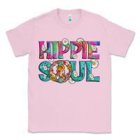 Bubblegum Pink hippie soul with tie dye and flowers Classic Tee - Artiststas