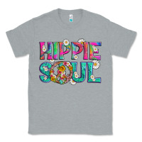 Heather Grey hippie soul with tie dye and flowers Classic Tee - Artiststas
