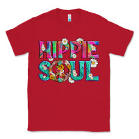 Red hippie soul with tie dye and flowers Classic Tee - Artiststas