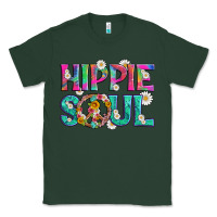 Sports Green hippie soul with tie dye and flowers Classic Tee - Artiststas