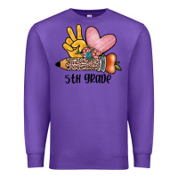 Purple peace love 5th grade Premium Sweatshirt - JahusDesignShop