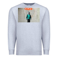 Heather Grey banksy nobody likes me boy Premium Sweatshirt - linhVisuals