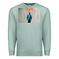 Seafoam banksy nobody likes me boy Premium Sweatshirt - linhVisuals