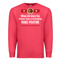 Cardinal canada poutine quebec recipe french Premium Sweatshirt - linhVisuals