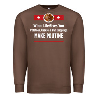 Chestnut canada poutine quebec recipe french Premium Sweatshirt - linhVisuals