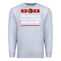 Heather Grey canada poutine quebec recipe french Premium Sweatshirt - linhVisuals