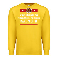 Lemon canada poutine quebec recipe french Premium Sweatshirt - linhVisuals
