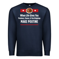 Navy canada poutine quebec recipe french Premium Sweatshirt - linhVisuals