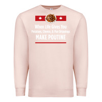 Pale Pink canada poutine quebec recipe french Premium Sweatshirt - linhVisuals