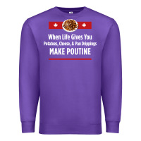Canada Poutine Quebec Recipe French Premium Sweatshirt | Teevron