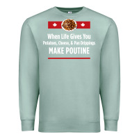 Seafoam canada poutine quebec recipe french Premium Sweatshirt - linhVisuals