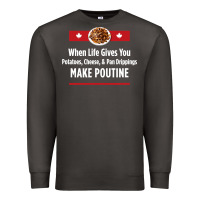Smoke canada poutine quebec recipe french Premium Sweatshirt - linhVisuals