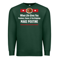 Sports Green canada poutine quebec recipe french Premium Sweatshirt - linhVisuals