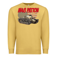 Antique Gold cold war battle tank m48 patton gamer Premium Sweatshirt - linhVisuals