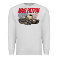 Dove Grey cold war battle tank m48 patton gamer Premium Sweatshirt - linhVisuals