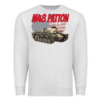 Oatmeal Heather cold war battle tank m48 patton gamer Premium Sweatshirt - linhVisuals