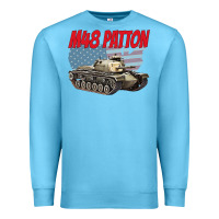 Ocean Blue cold war battle tank m48 patton gamer Premium Sweatshirt - linhVisuals