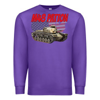 Purple cold war battle tank m48 patton gamer Premium Sweatshirt - linhVisuals