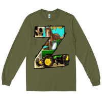 Army Green farm life alphabet lowercase letters z Long Sleeve Tee - BundleAndBundleShop