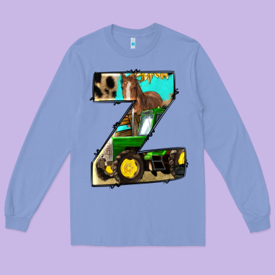 Farm Life Alphabet Lowercase Letters Z Long Sleeve Tee Designed By Bundleandbundleshop