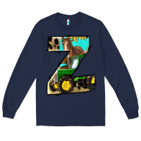 Navy farm life alphabet lowercase letters z Long Sleeve Tee - BundleAndBundleShop