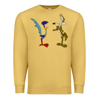 Antique Gold coyote and the road runner Premium Sweatshirt - linhVisuals
