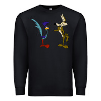 Black coyote and the road runner Premium Sweatshirt - linhVisuals