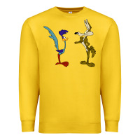 Lemon coyote and the road runner Premium Sweatshirt - linhVisuals