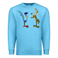 Ocean Blue coyote and the road runner Premium Sweatshirt - linhVisuals