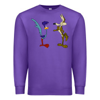 Purple coyote and the road runner Premium Sweatshirt - linhVisuals
