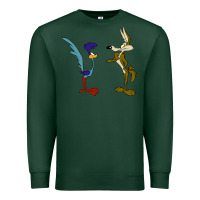 Sports Green coyote and the road runner Premium Sweatshirt - linhVisuals