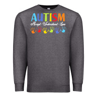 Charcoal Heather autism t  shirt accept understand love autism awareness t  shirt Premium Sweatshirt - linhVisuals