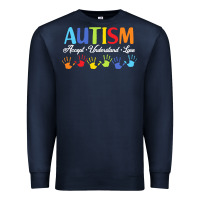 Navy autism t  shirt accept understand love autism awareness t  shirt Premium Sweatshirt - linhVisuals