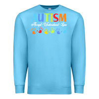 Ocean Blue autism t  shirt accept understand love autism awareness t  shirt Premium Sweatshirt - linhVisuals