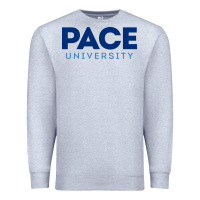 Heather Grey Pace University Premium Sweatshirt - linhVisuals