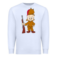 White elmer fudd Premium Sweatshirt - linhVisuals