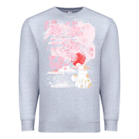 Heather Grey japan t  shirt sakura cat t  shirt Premium Sweatshirt - linhVisuals