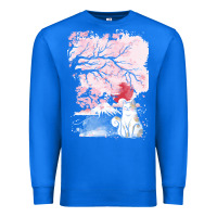 True Royal japan t  shirt sakura cat t  shirt Premium Sweatshirt - linhVisuals
