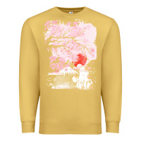 Antique Gold japan t  shirt sakura cat t  shirt Premium Sweatshirt - linhVisuals