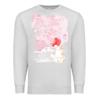 Dove Grey japan t  shirt sakura cat t  shirt Premium Sweatshirt - linhVisuals