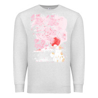 Oatmeal Heather japan t  shirt sakura cat t  shirt Premium Sweatshirt - linhVisuals