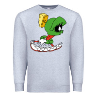 Heather Grey marvin the martian Premium Sweatshirt - linhVisuals