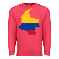 Cardinal colombia Flag Map Drawing Line Art Premium Sweatshirt - linhVisuals