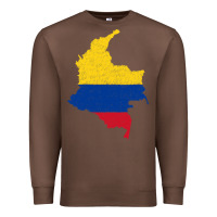 Chestnut colombia Flag Map Drawing Line Art Premium Sweatshirt - linhVisuals