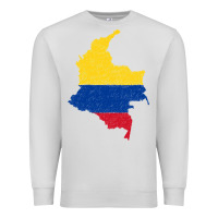 Dove Grey colombia Flag Map Drawing Line Art Premium Sweatshirt - linhVisuals