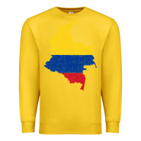 Lemon colombia Flag Map Drawing Line Art Premium Sweatshirt - linhVisuals