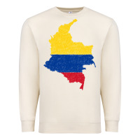 Sandshell colombia Flag Map Drawing Line Art Premium Sweatshirt - linhVisuals