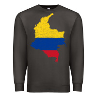 Smoke colombia Flag Map Drawing Line Art Premium Sweatshirt - linhVisuals
