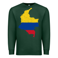 Sports Green colombia Flag Map Drawing Line Art Premium Sweatshirt - linhVisuals